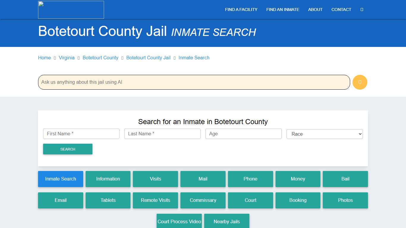Botetourt County Inmate Search & Roster Find Inmates VA